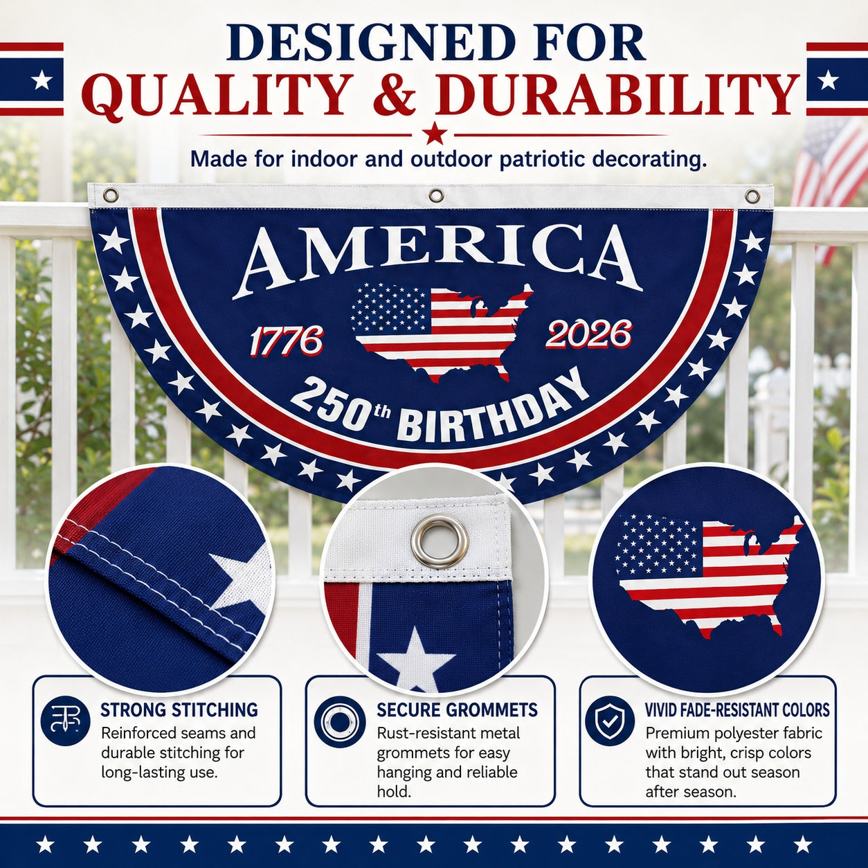 Veteran Made - USA 250 YEARS COMMEMORATIVE BANNER