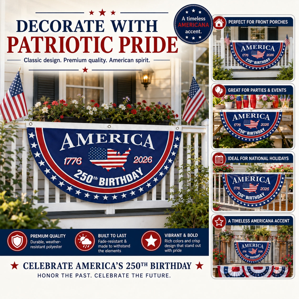 Veteran Made - USA 250 YEARS COMMEMORATIVE BANNER
