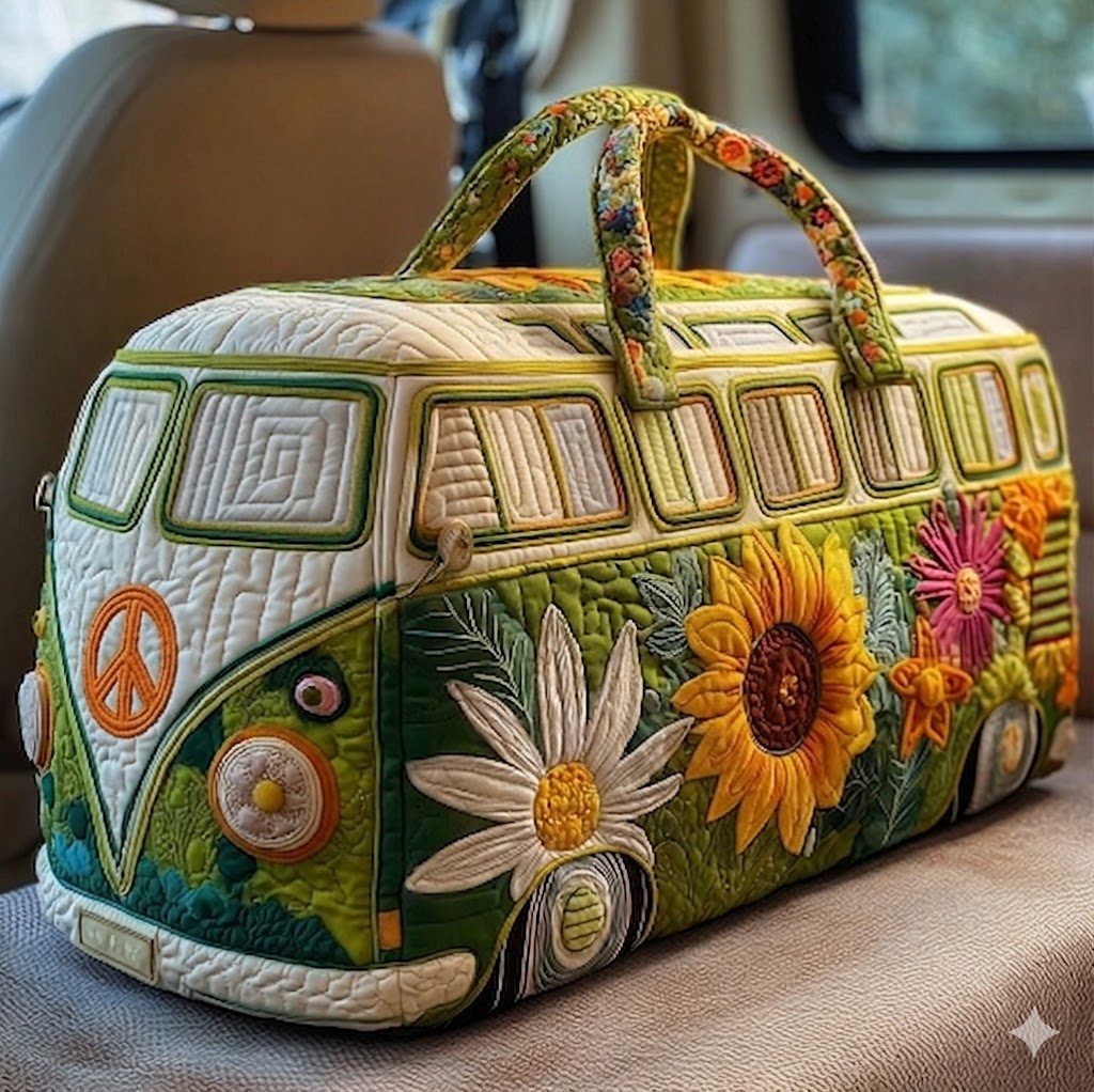 🔥LAST DAY 50% OFF-Hippie Van Quilted Duffle Bag✨