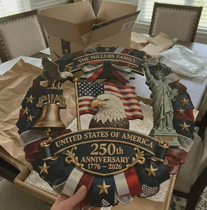Honor 250 Years Of American Sacrifice And Freedom—Glosritystore Brave Wings Wreath For Your Door