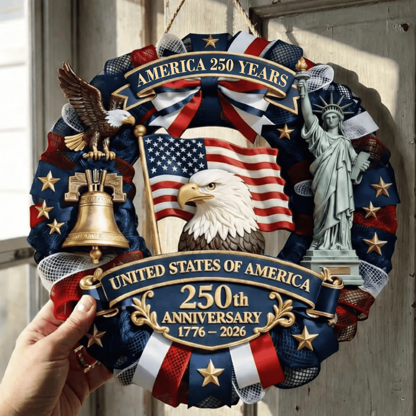 United States 250th Anniversary Commemorative Wooden Plaque 250th Anniversary Commemorative Gift