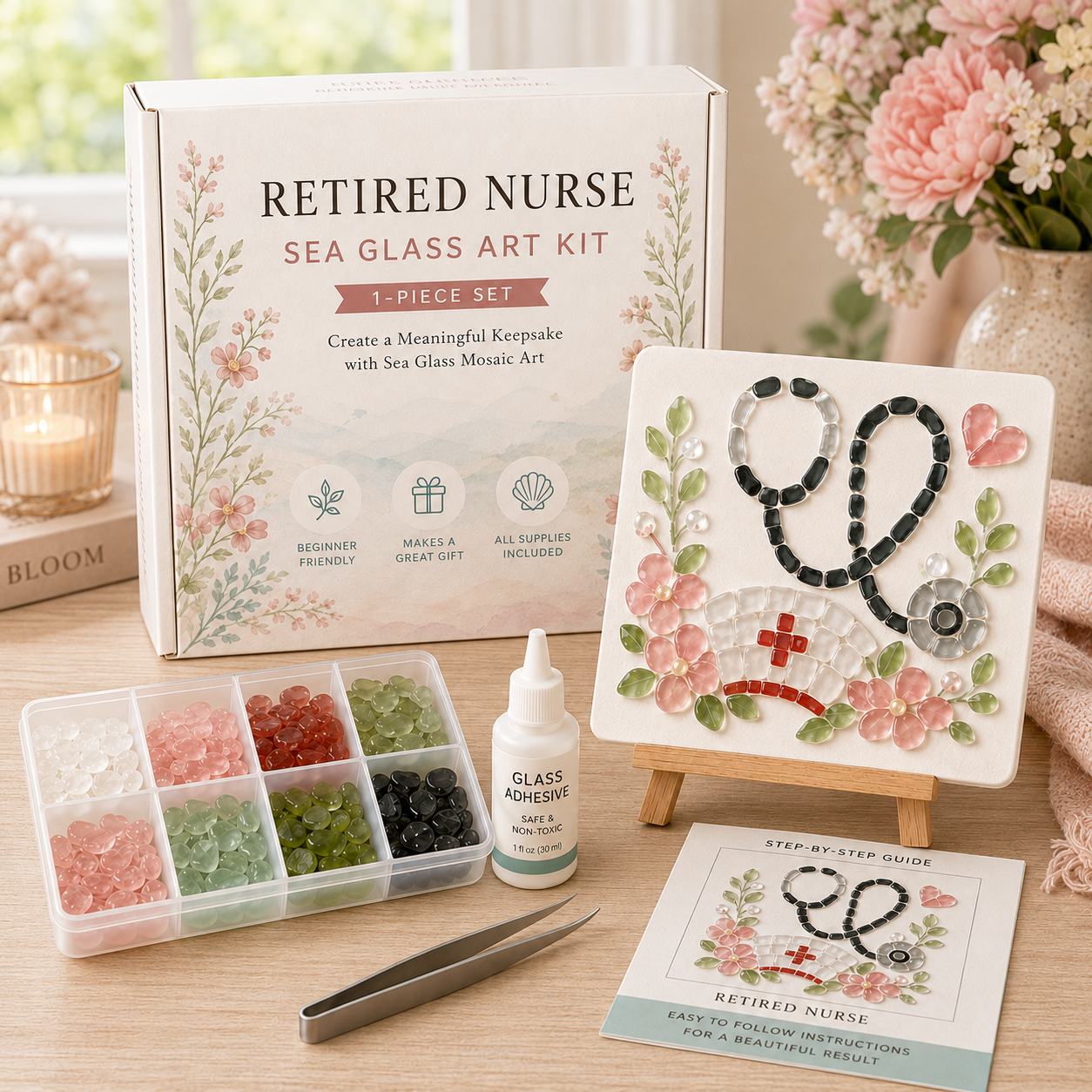 👩‍⚕️ Retired Nurse Sea Glass Art Kit