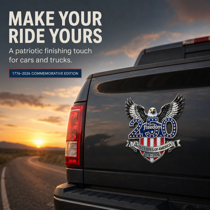 America 250 Freedom Eagle Car Emblem