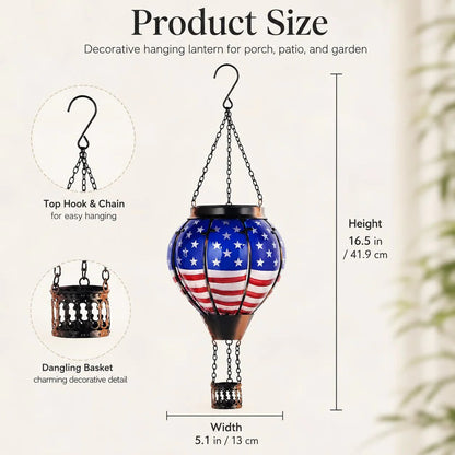 🎆 250th Anniversary Solar Hot Air Balloon Lantern | Patriotic Edition