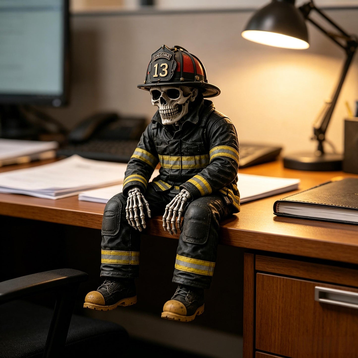 💀Firefighter Skeleton Shelf Sitter