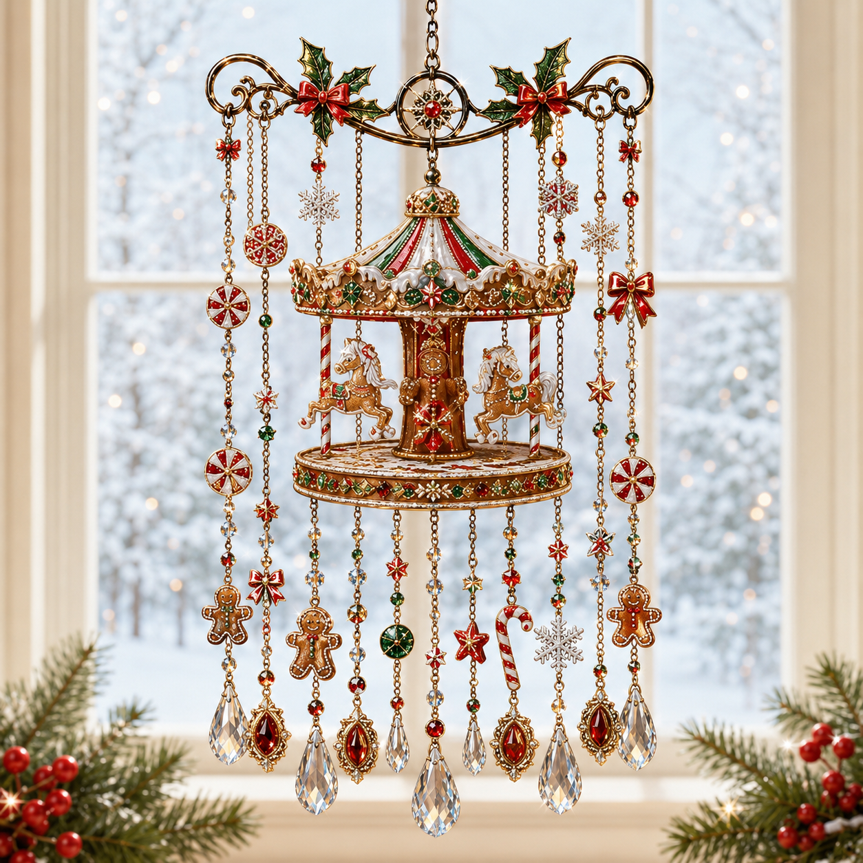 🔥Last Day 49% OFF - Handmade Christmas Stained Window Hanging