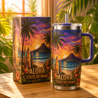 🌴 ISLAND LIFE™ Tropical Paradise 30oz/40oz Tumbler – Bring Vacation Vibes Wherever You Go