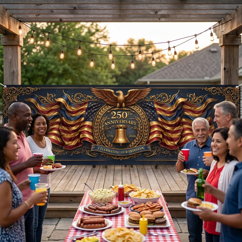 Premium USA 250th Anniversary Yard Banner | Historic 1776-2026 Patriotic Outdoor Decor 🇺🇸🦅