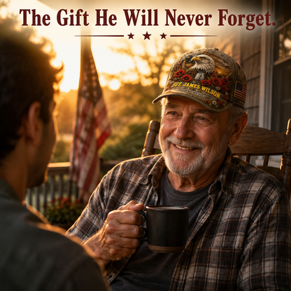 🦅 Personalized "Honor & Legacy" Veteran Cap | Custom Name, Rank & Service Years 🇺🇸