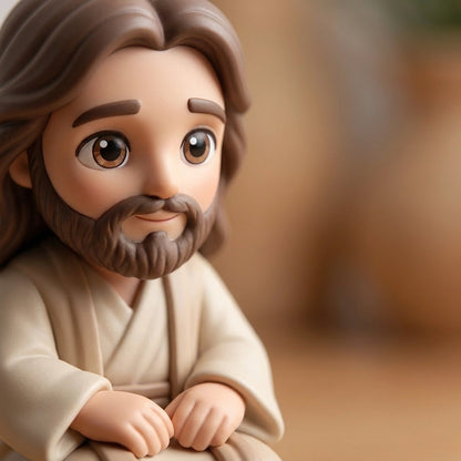 "Jesus is with You" - Adorable Sitting Jesus Monitor Buddy & Desk Decor ✨