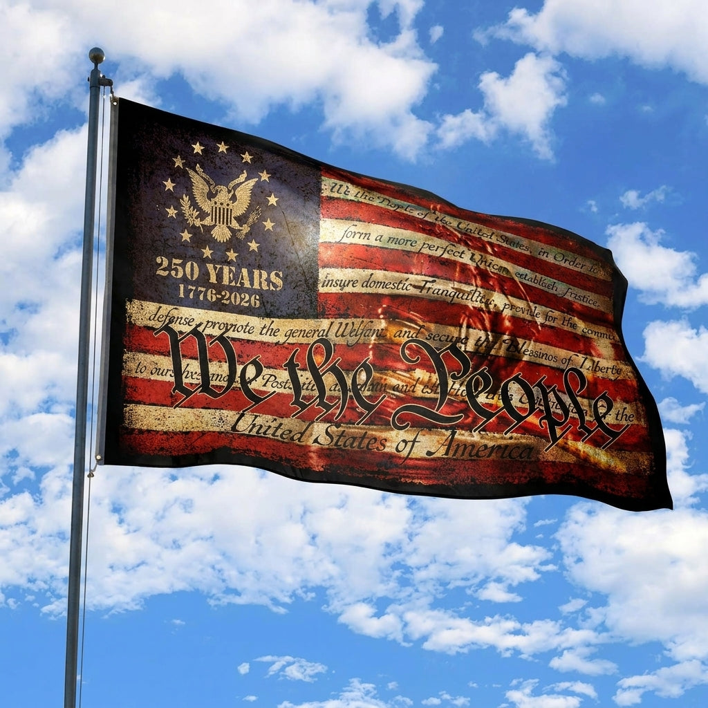 🇺🇸 "We The People" 250th Anniversary Vintage American Flag (1776-2026)
