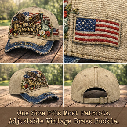 The "Spirit of '76" Vintage 3D Embroidered Cap🦅