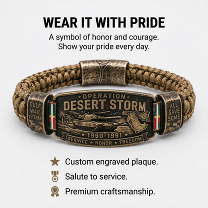 🇺🇸 Last Day Promo: 65% OFF 🎖️Operation Desert Storm Veteran Paracord Bracelet