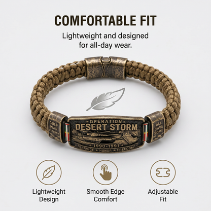 🇺🇸 Last Day Promo: 65% OFF 🎖️Operation Desert Storm Veteran Paracord Bracelet