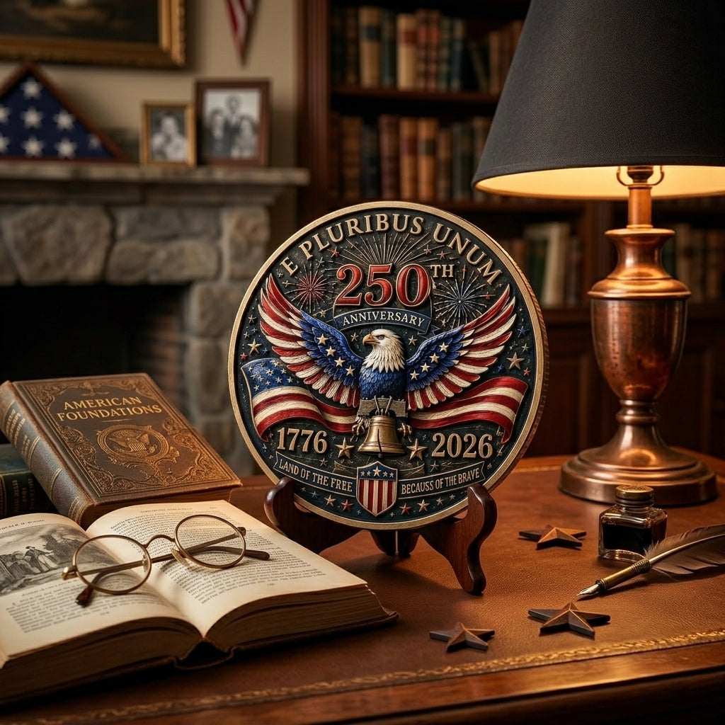 United States 250th Anniversary Commemorative Coin (1776–2026) | "Years of Blessings" Patriotic Keepsake