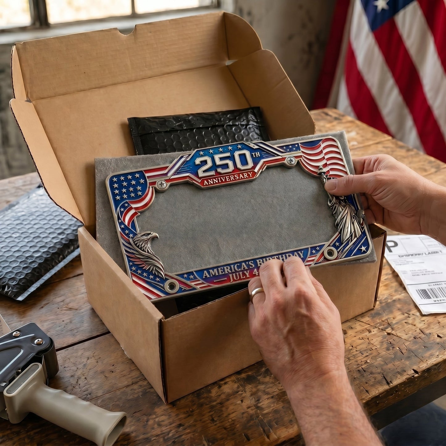 🗽LAST DAY 49% OFF-🦅250th Anniversary Commemorative License Plate Frame