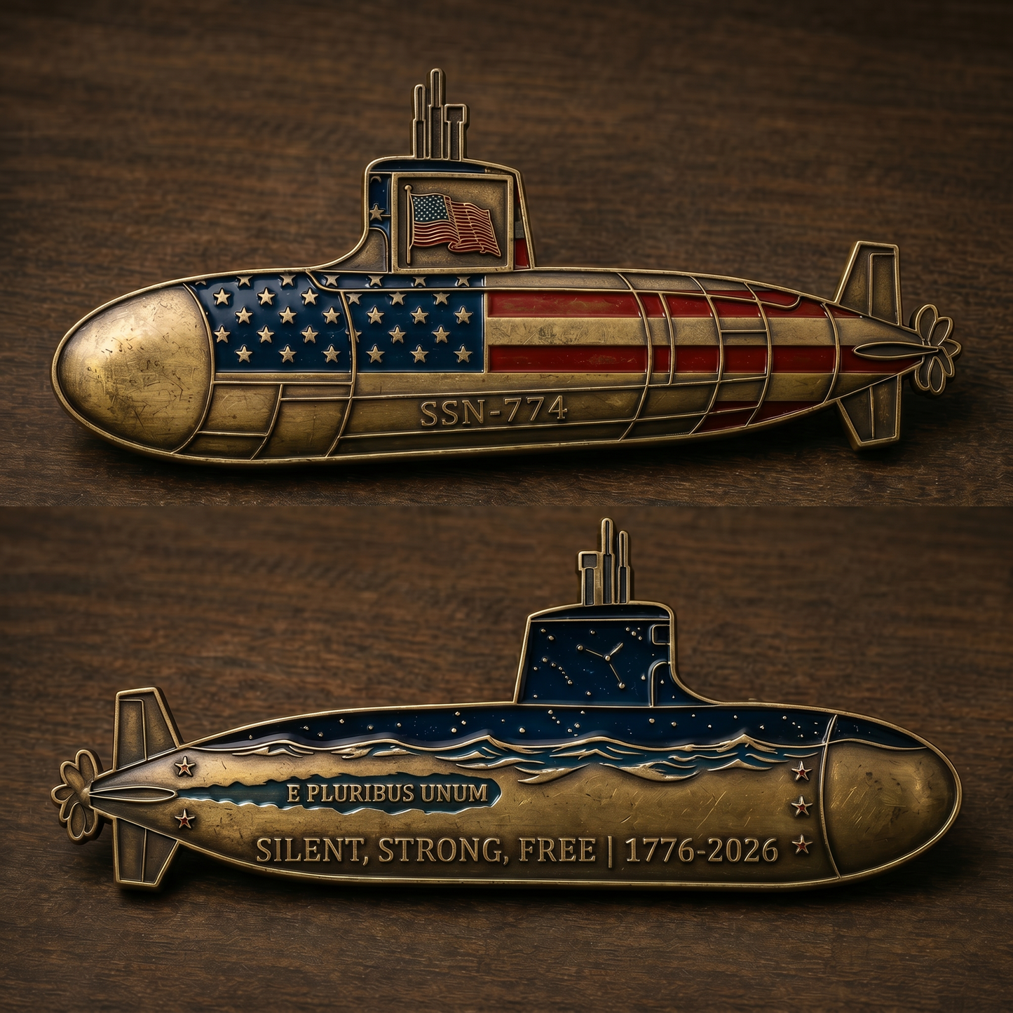 🚤‘Deep Sea Guardian - Free Track’ SSN-774 Submarine Commemorative Coin🎉