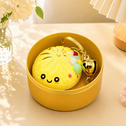 Glow In The Dark Kawaii Bao Bun Keychain