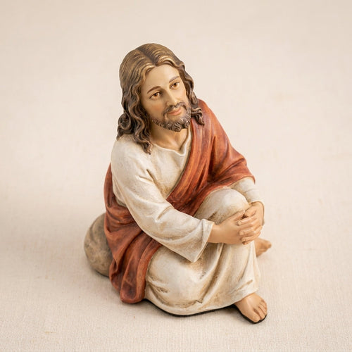 🌟 "Quiet Moments" Sitting Jesus Figurine | Your Everyday Desk & Home Companion 🕊️