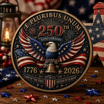 United States 250th Anniversary Commemorative Coin (1776–2026) | "Years of Blessings" Patriotic Keepsake
