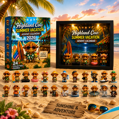 Highland Cow Summer Vacation Advent Calendar 2026