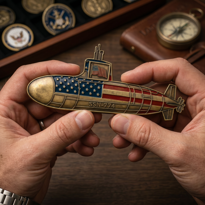 🚤‘Deep Sea Guardian - Free Track’ SSN-774 Submarine Commemorative Coin🎉