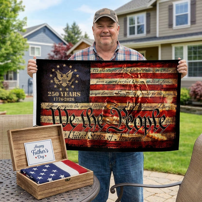 🇺🇸 "We The People" 250th Anniversary Vintage American Flag (1776-2026)
