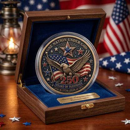 United States 250th Anniversary Commemorative Coin (1776–2026) | "Years of Blessings" Patriotic Keepsake
