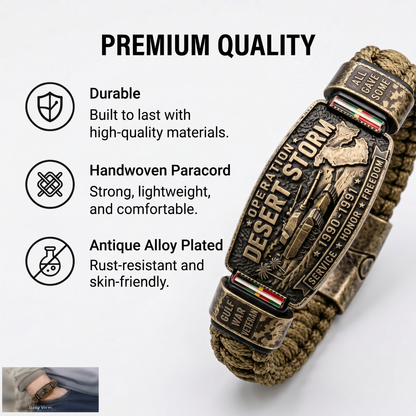 🇺🇸 Last Day Promo: 65% OFF 🎖️Operation Desert Storm Veteran Paracord Bracelet