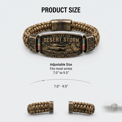 🇺🇸 Last Day Promo: 65% OFF 🎖️Operation Desert Storm Veteran Paracord Bracelet