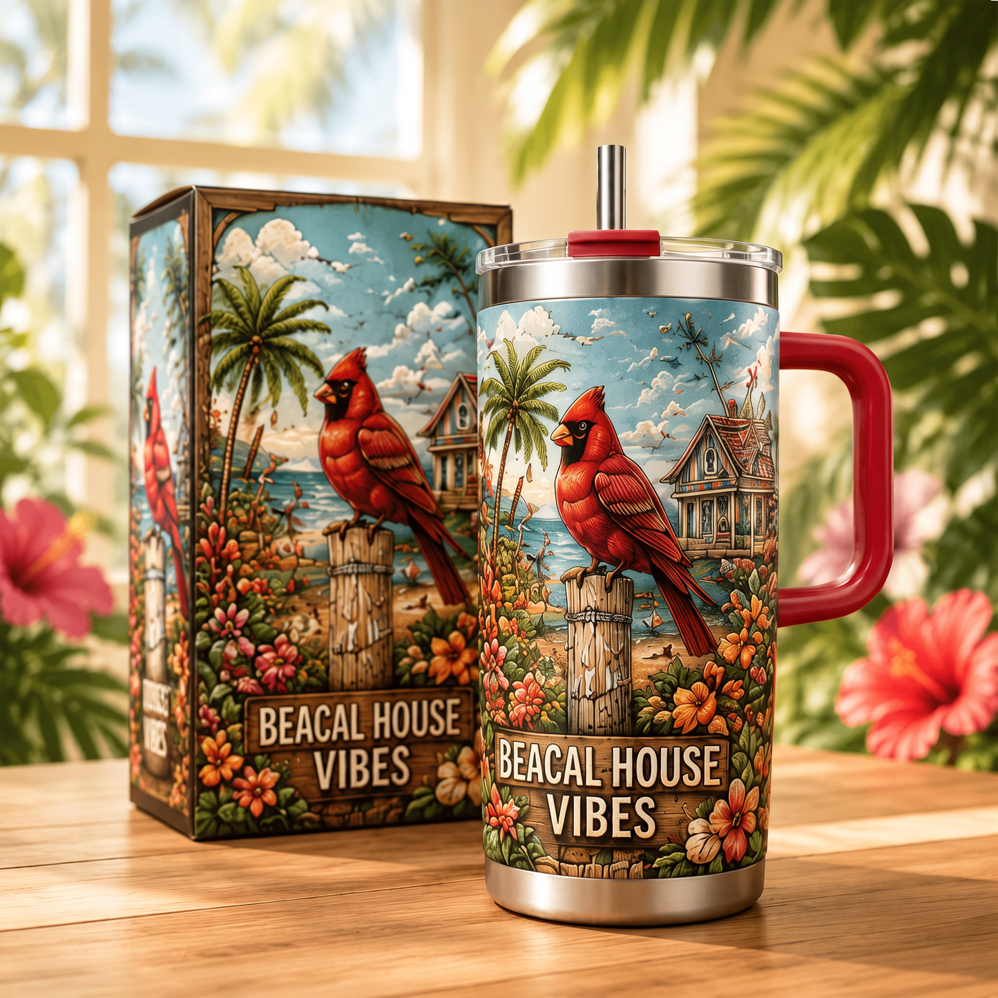 🌴 ISLAND LIFE™ Tropical Paradise 30oz/40oz Tumbler – Bring Vacation Vibes Wherever You Go
