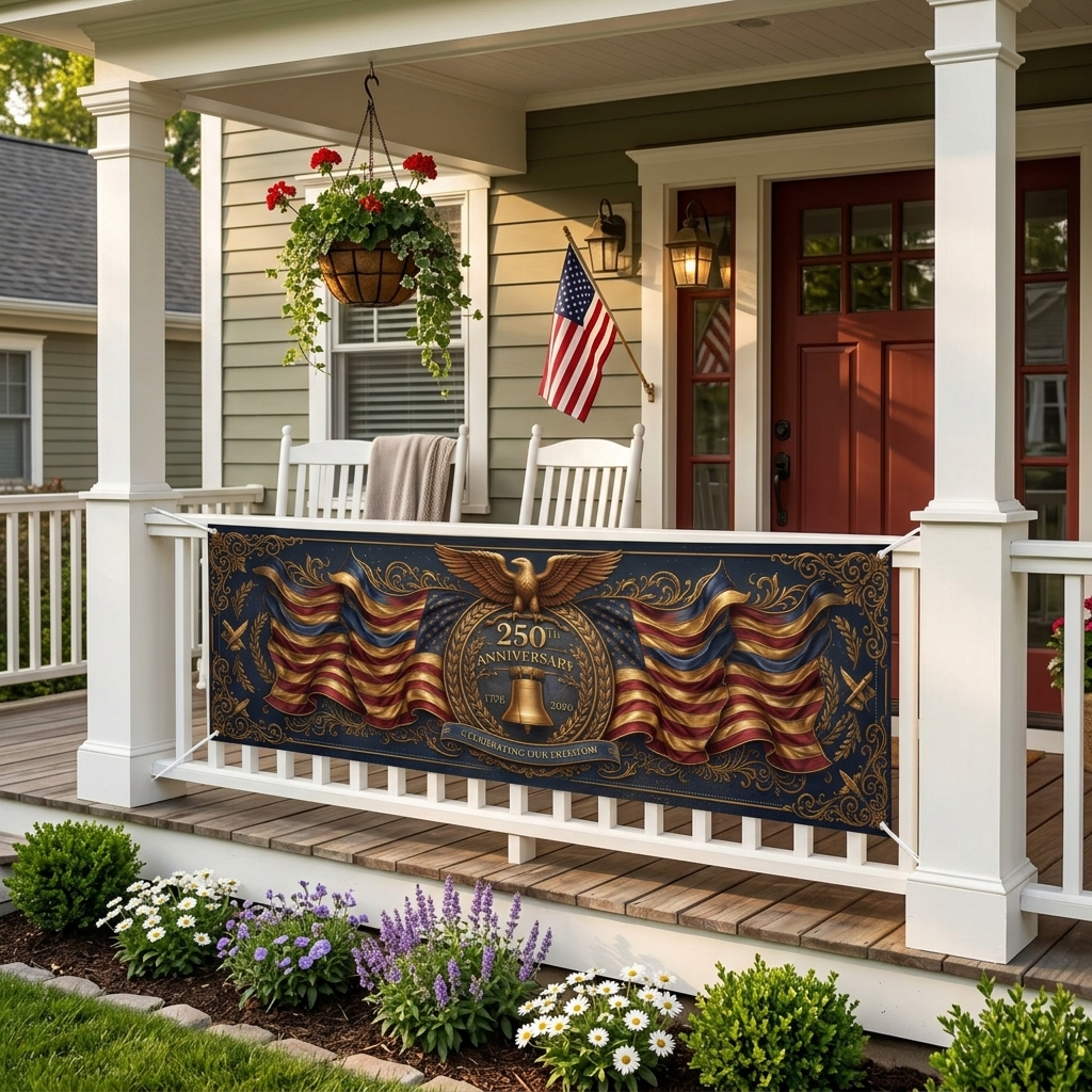 Premium USA 250th Anniversary Yard Banner | Historic 1776-2026 Patriotic Outdoor Decor 🇺🇸🦅