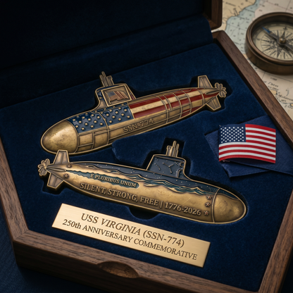 🚤‘Deep Sea Guardian - Free Track’ SSN-774 Submarine Commemorative Coin🎉