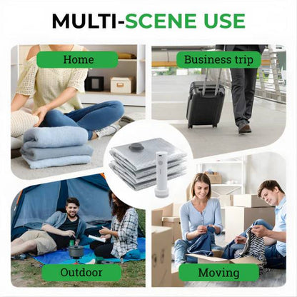 Cordless Travel Vacuum Storage Compression Bag Set