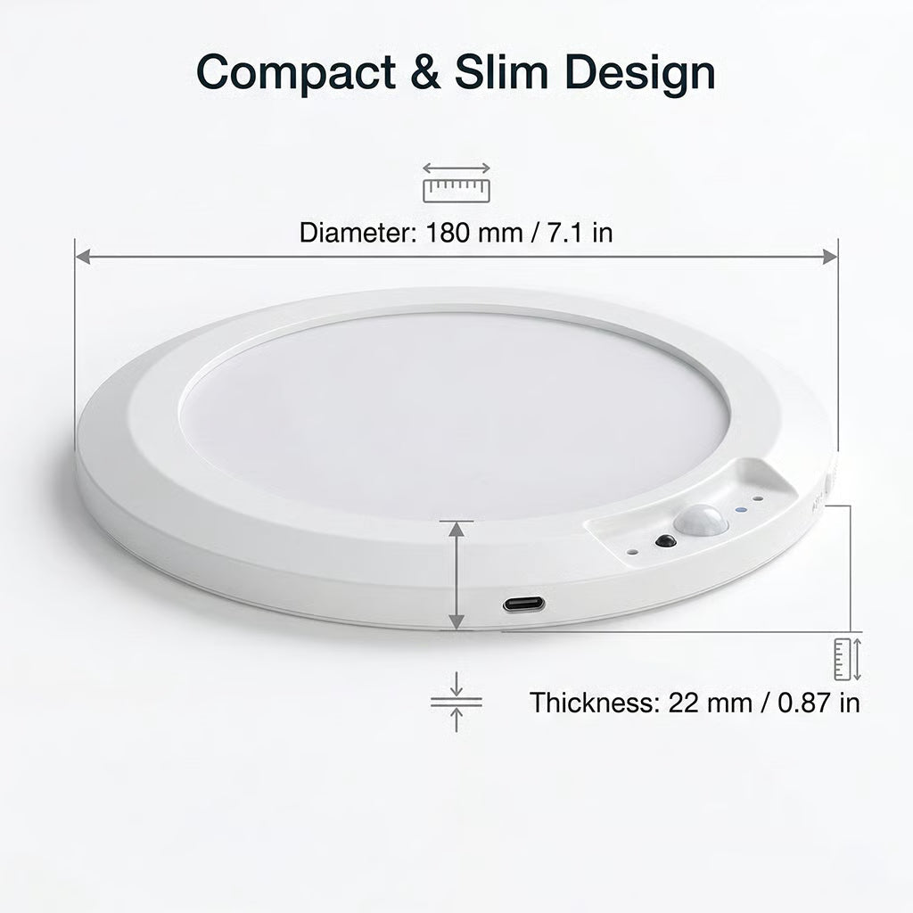 💡 Rechargeable Motion Sensor Ceiling Light with Remote