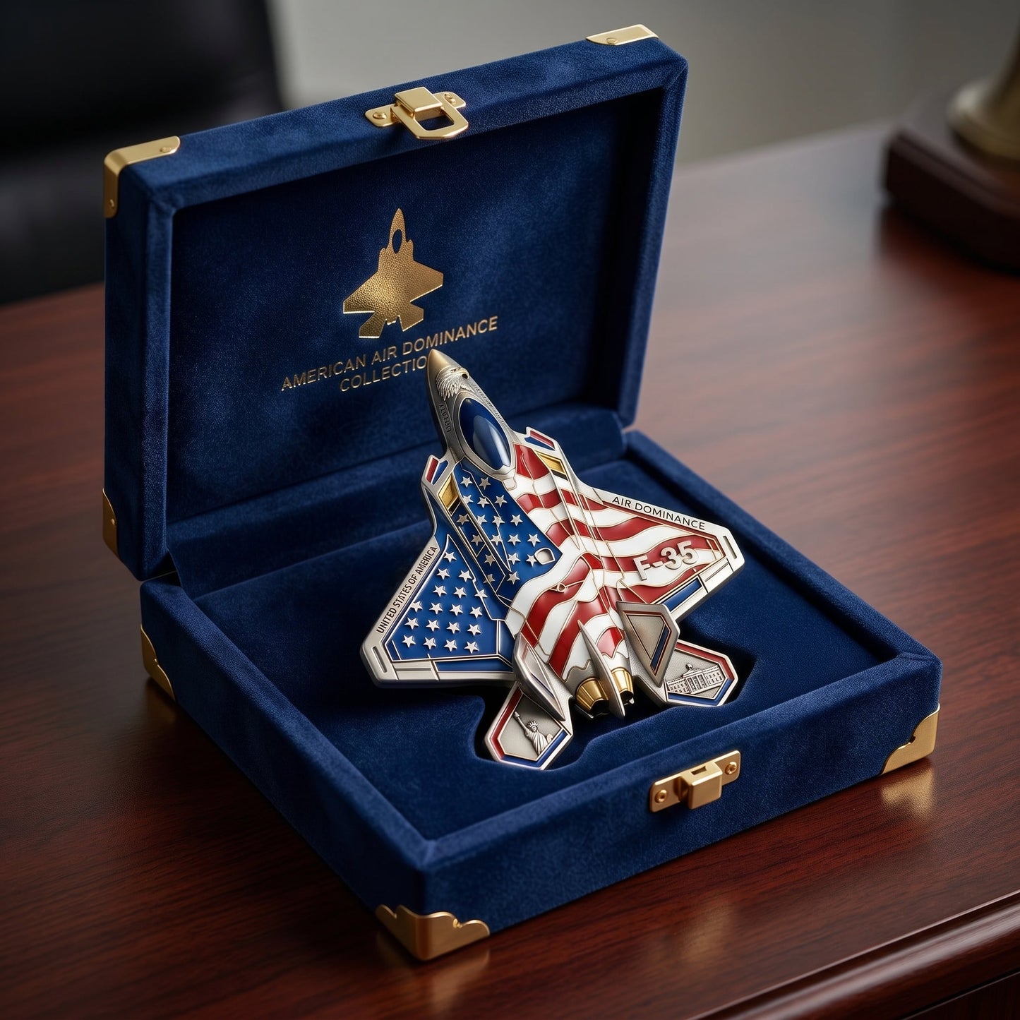 ✈️F-35 Lightning II Fighter Alien Commemorative Coin🔥,🌟 US Air Force Military Collection Commemorative Medal, 🌟Metal Relief Enamel Craft, Military Fans Gift🎁