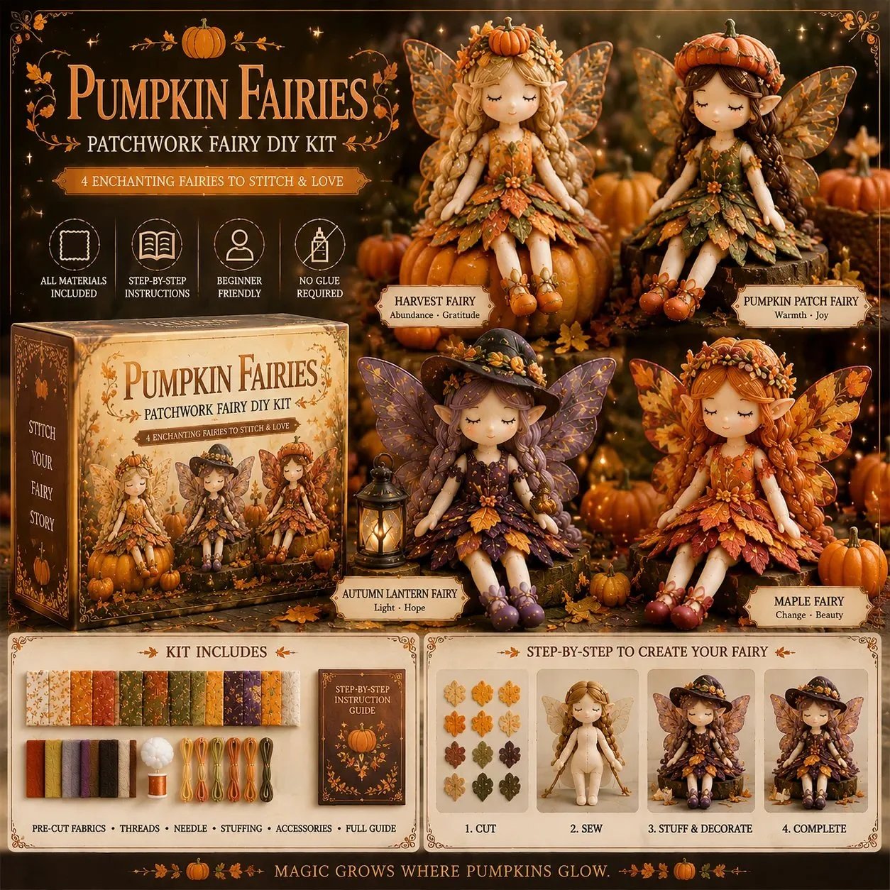 🧚🏻‍♀️💝LAST DAY 59% OFF🧵Fairy Patchwork DIY Collection