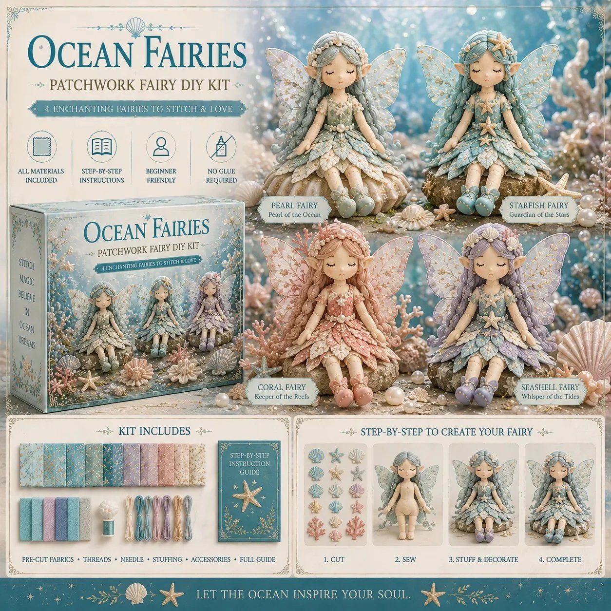 🧚🏻‍♀️💝LAST DAY 59% OFF🧵Fairy Patchwork DIY Collection