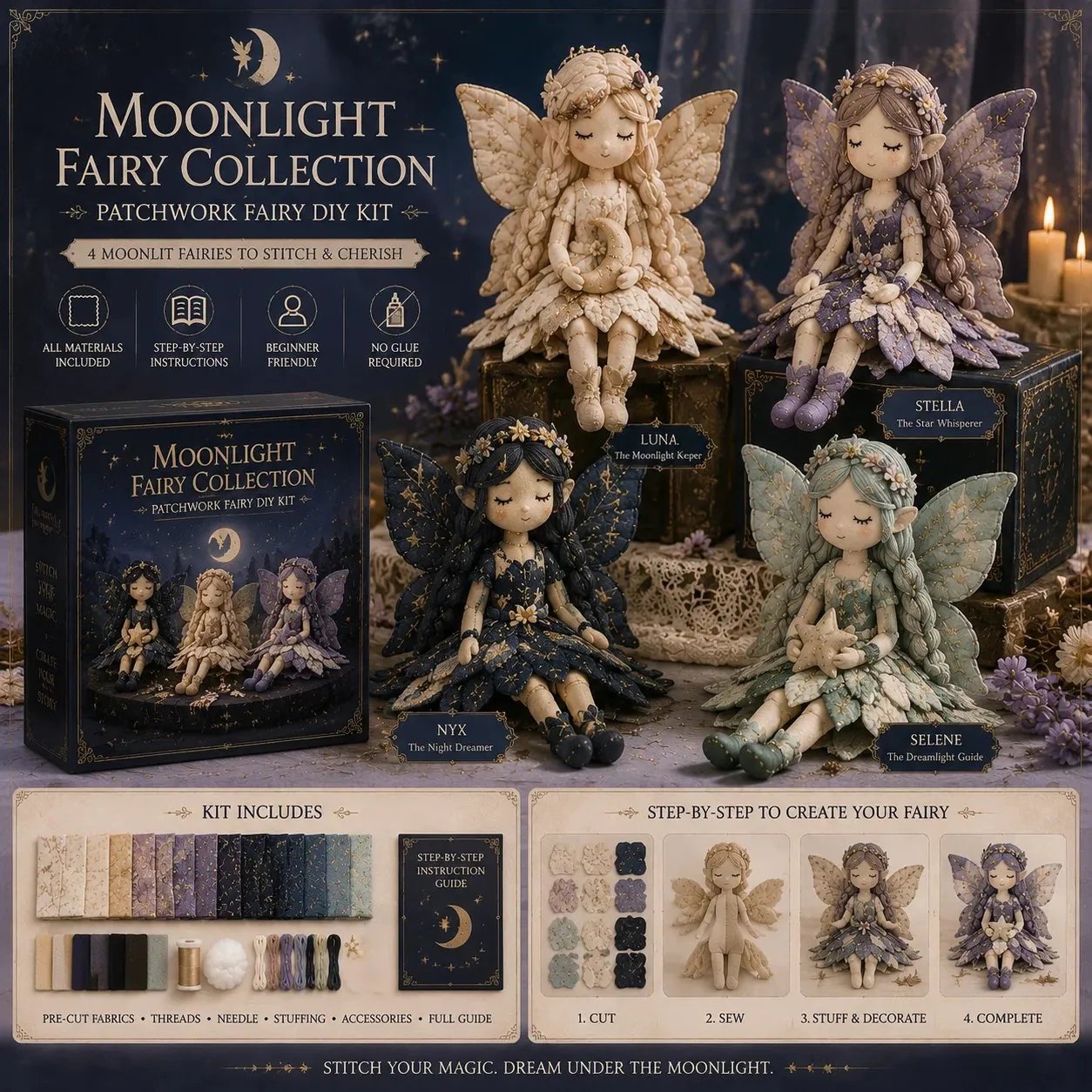 🧚🏻‍♀️💝LAST DAY 59% OFF🧵Fairy Patchwork DIY Collection